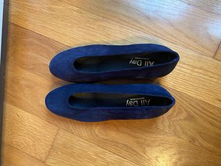 Zapatos de ante azul