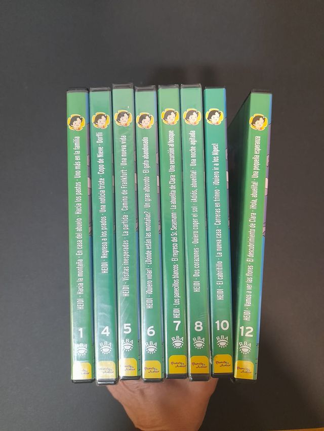 Lote 8 dvd Heidi colección planeta junior infantil