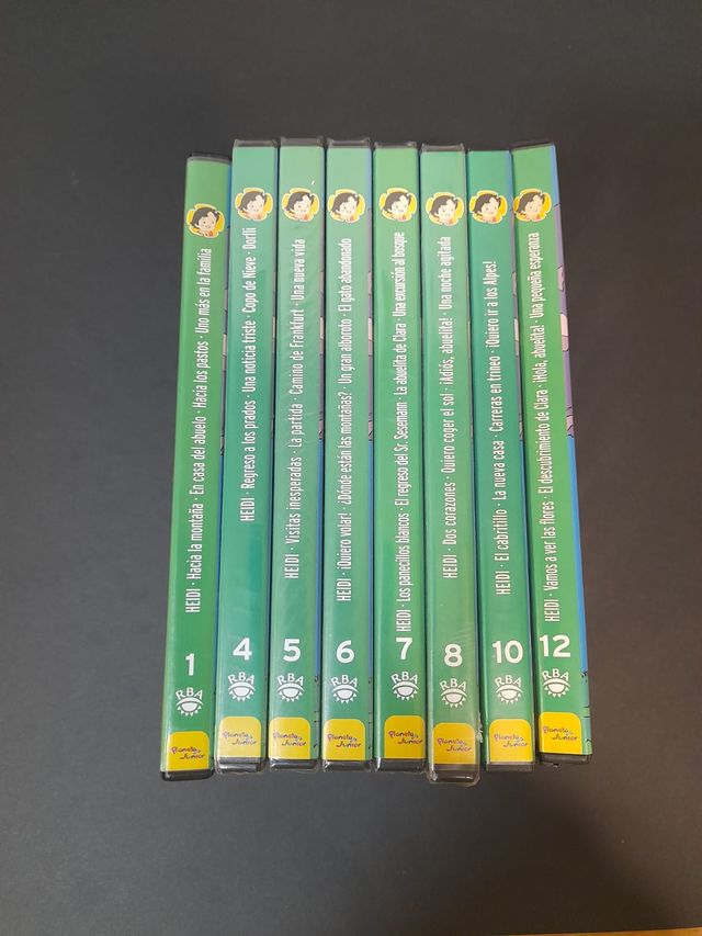 Lote 8 dvd Heidi colección planeta junior infantil