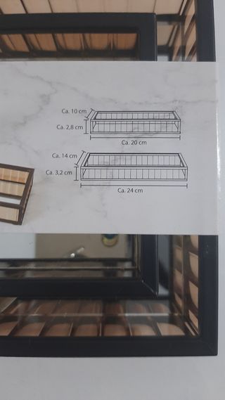 juego de 2 bandejas espejo