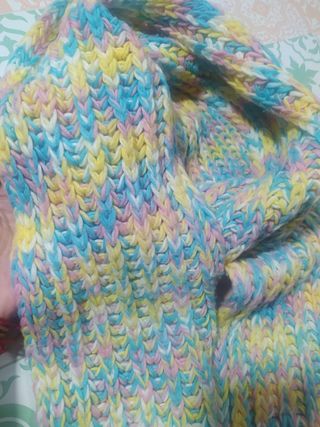 Bufanda colores pastel 
