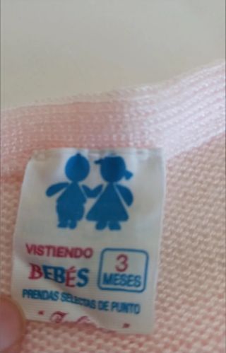 Chaquetita rosa bebe. 0-3 meses