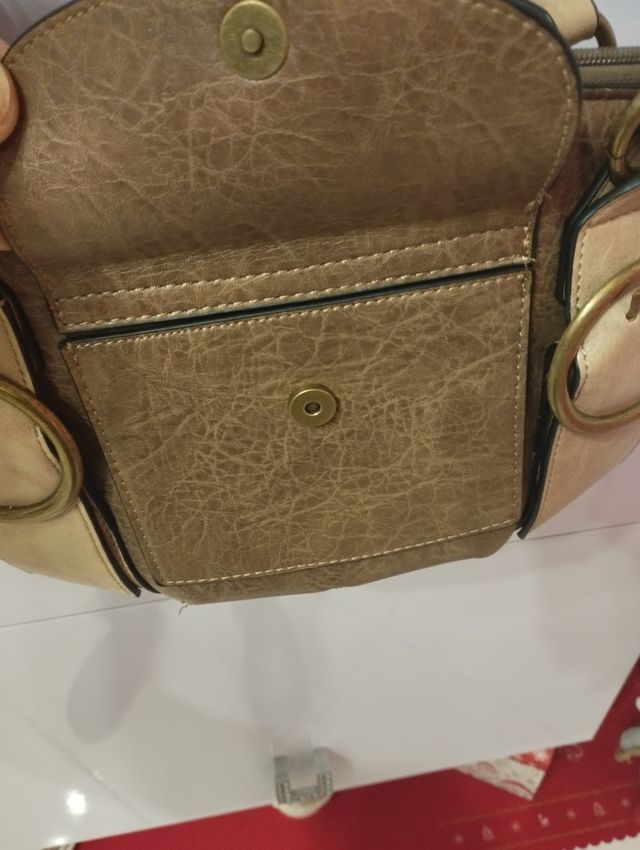 Borsa da donna Lookat fango e beige