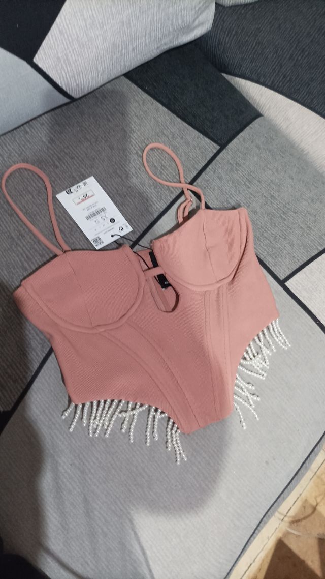 Top corpiño corset Xs nuevo Bershka