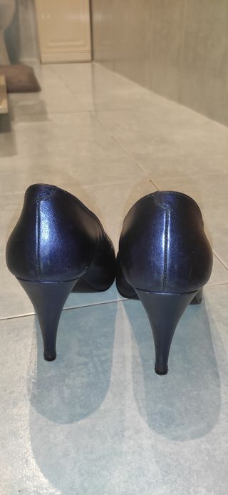 Zapatos piel Cuplé marino 40