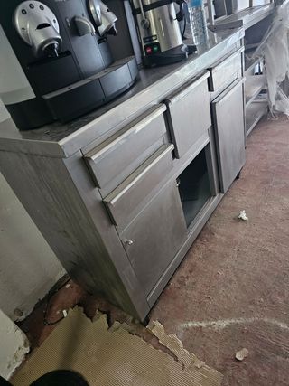 mueble cafetero acero inox