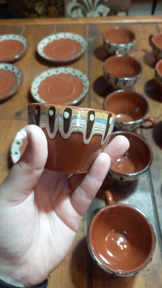 Juego de té cerámica bohemio