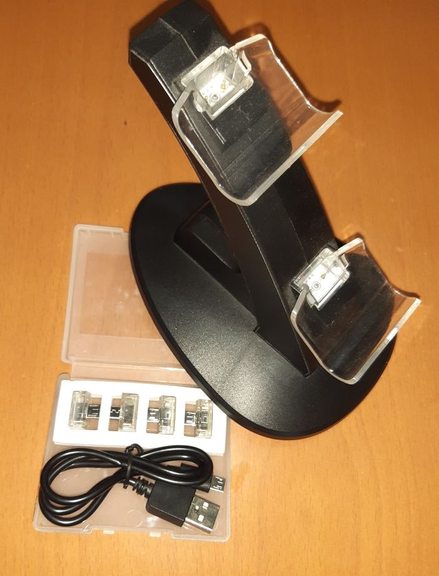 Soporte cargador mando videoconsola PS4