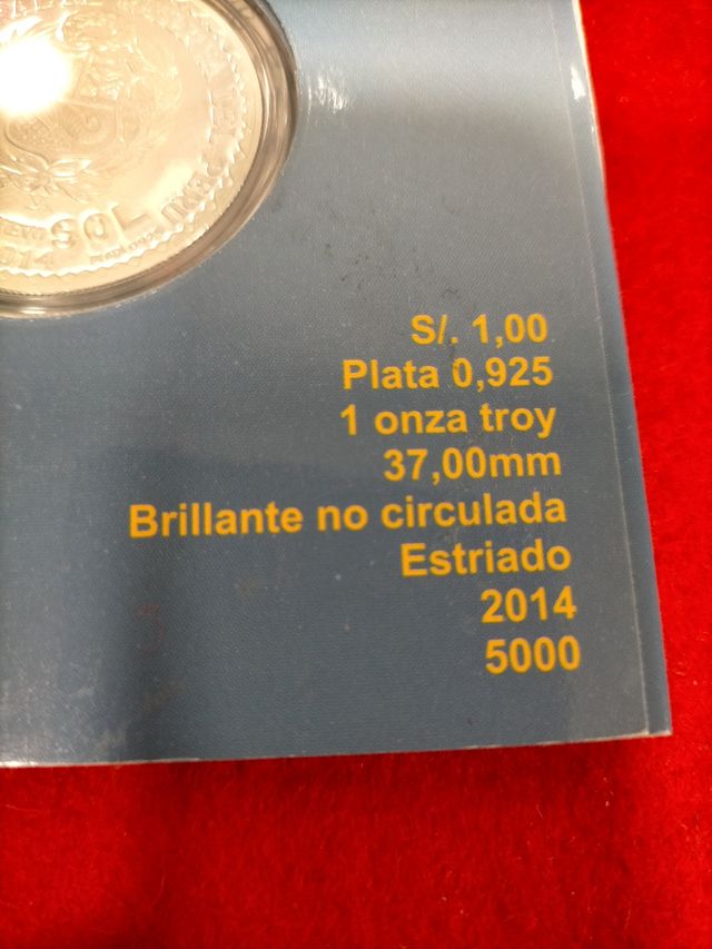Moneda de plata Perú.