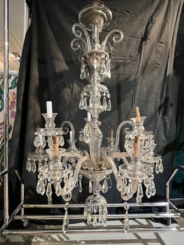 Lámpara de cristal tipo chandelier