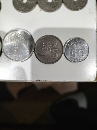 Monedas Pesetas. Antiguas