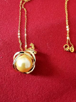 Collar colgante perla natural