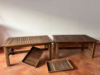 Mesa de jardín de madera
