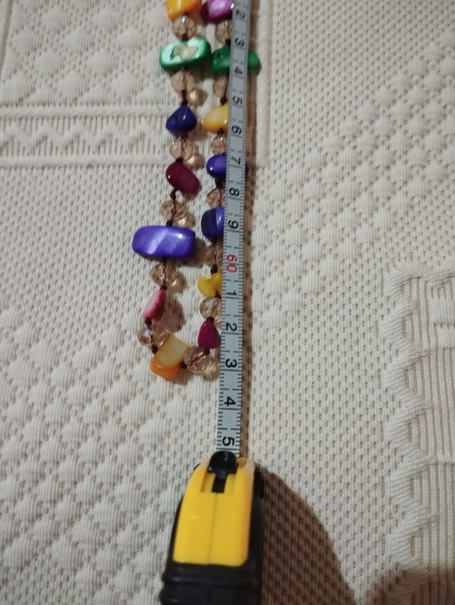 3 collares largos,de piedras y cristal,