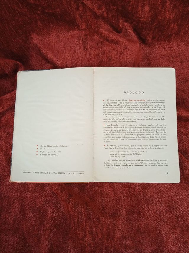 Lengua Española 1958