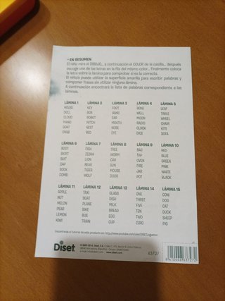 Juego Diset. YO APRENDO INGLÉS
