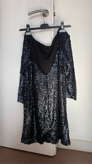 Abito Zara nero in paillettes