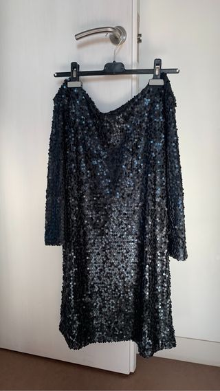 Abito Zara nero in paillettes