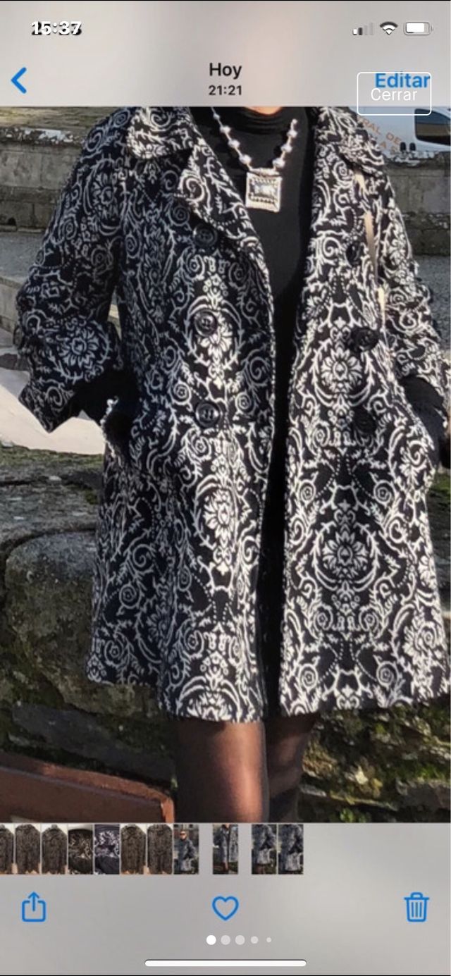 chaqueton con estampado en blaco y negro