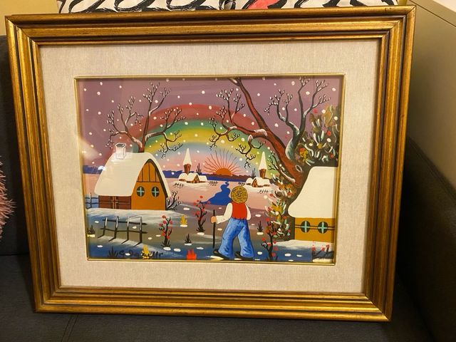 quadro 40x30 con certificato Agnelli Gino