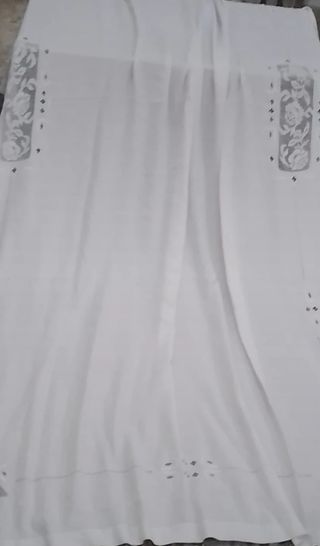 🦋Mantel +2'5m antiguo bordado a mano filet