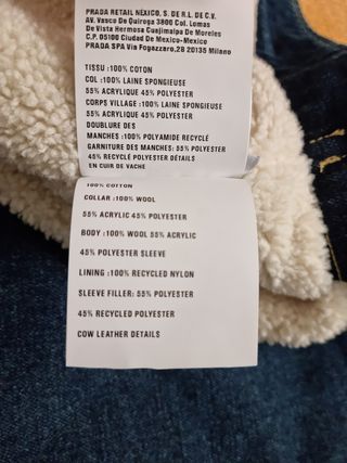 Chaqueta tejana PRADA 2023