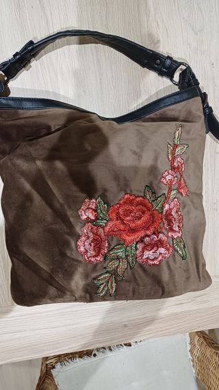 Bolso ante y cuero estampado Hoy rebajado