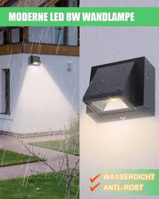 2 Piezas Apliques de Pared Interior/Exterior