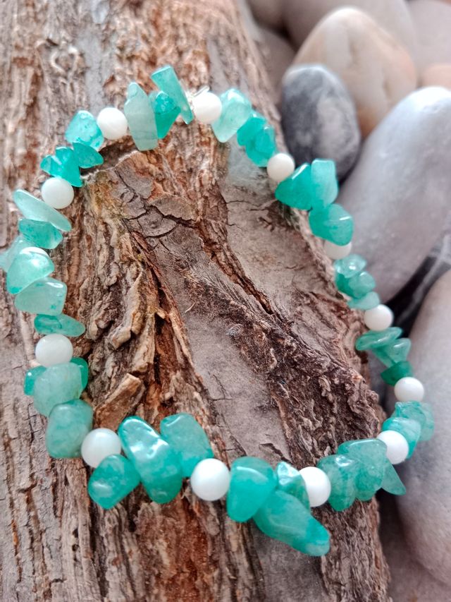 Pulseras de piedras combinadas elásticas unisex