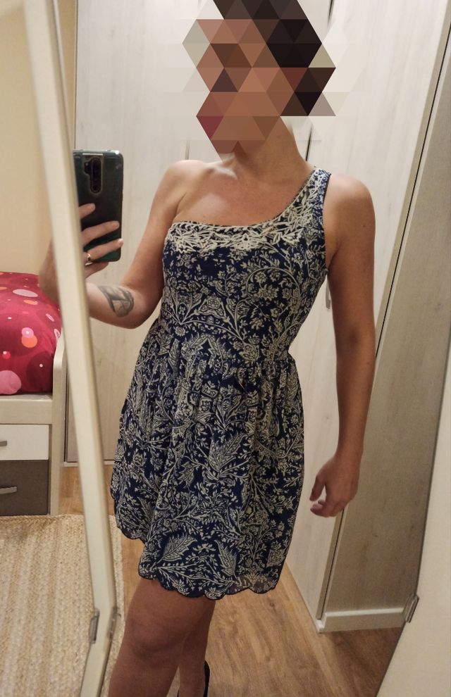 Vestido blanco & azul