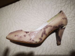 Zapatos peep toe piel Mayfran. 37
