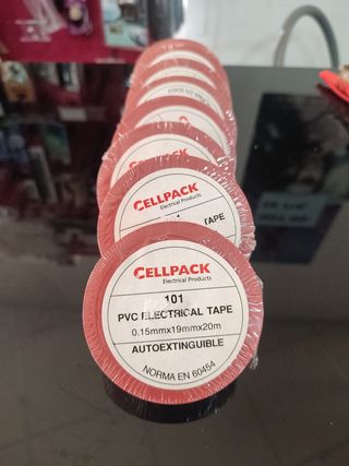 8 unidades Cellpack cinta PVC granate