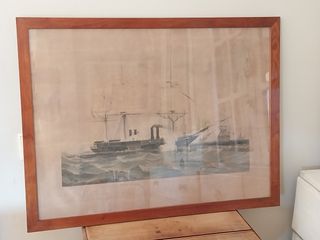 Grabado náutico "Fragate the Terrible" 80x60