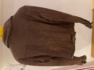 Biker cuero piel marrón talla S