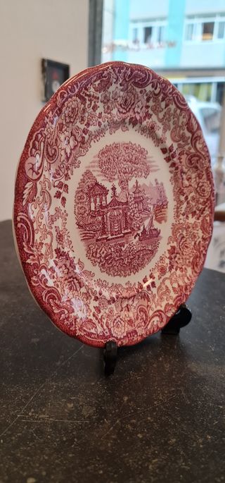 Plato La Cartuja Pickman patrón vistas