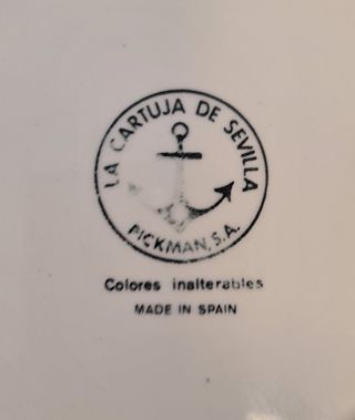 Plato La Cartuja Pickman patrón vistas