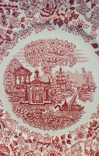 Plato La Cartuja Pickman patrón vistas