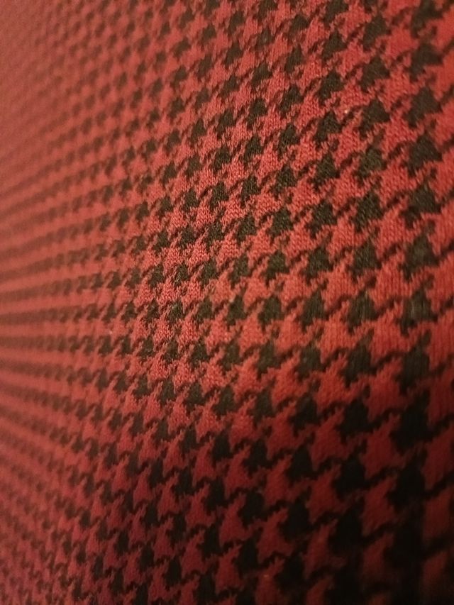 Minifalda pata de gallo rojo.