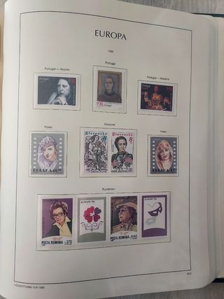 Tema Europa 1996 hojas y sellos