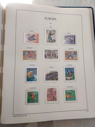 Tema Europa 1997 sellos y hojas