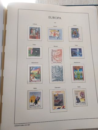 Tema Europa 1997 sellos y hojas