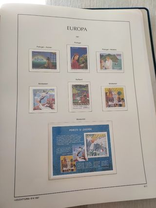Tema Europa 1997 sellos y hojas