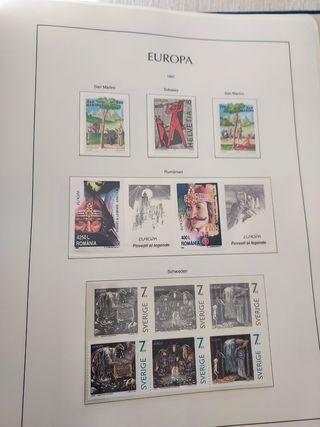 Tema Europa 1997 sellos y hojas