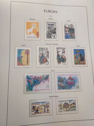 Tema Europa 1997 sellos y hojas