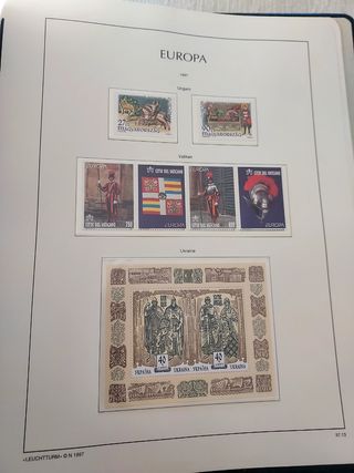 Tema Europa 1997 sellos y hojas