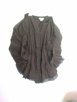 Falda vuelo hippie Zara marrón T40