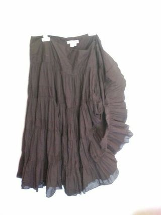 Falda vuelo hippie Zara marrón T40