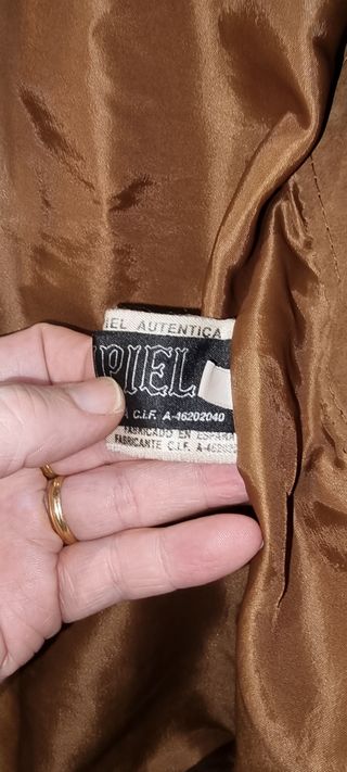 Chaqueta de piel / ante para hombre 