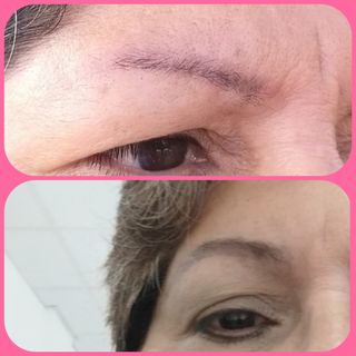 microblading. Labios, líneas.