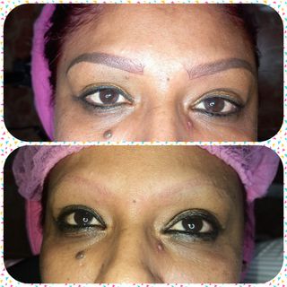 microblading. Labios, líneas.